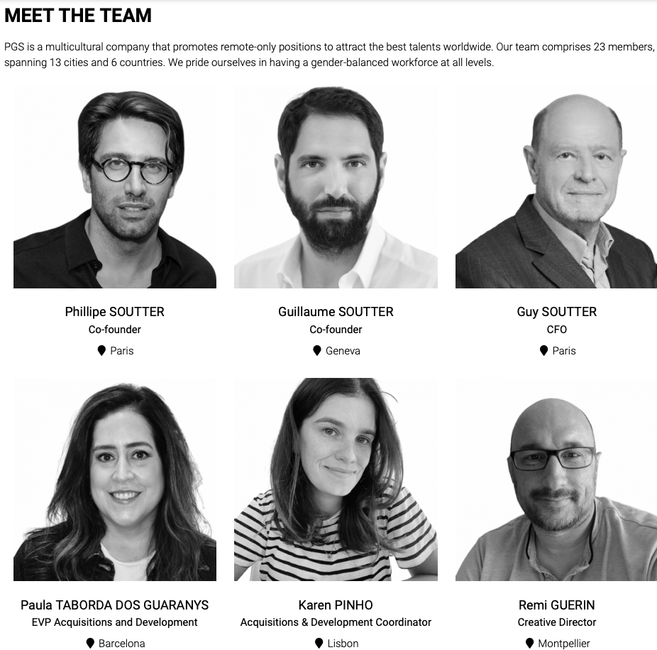 Meet the Team PGS Entertainment